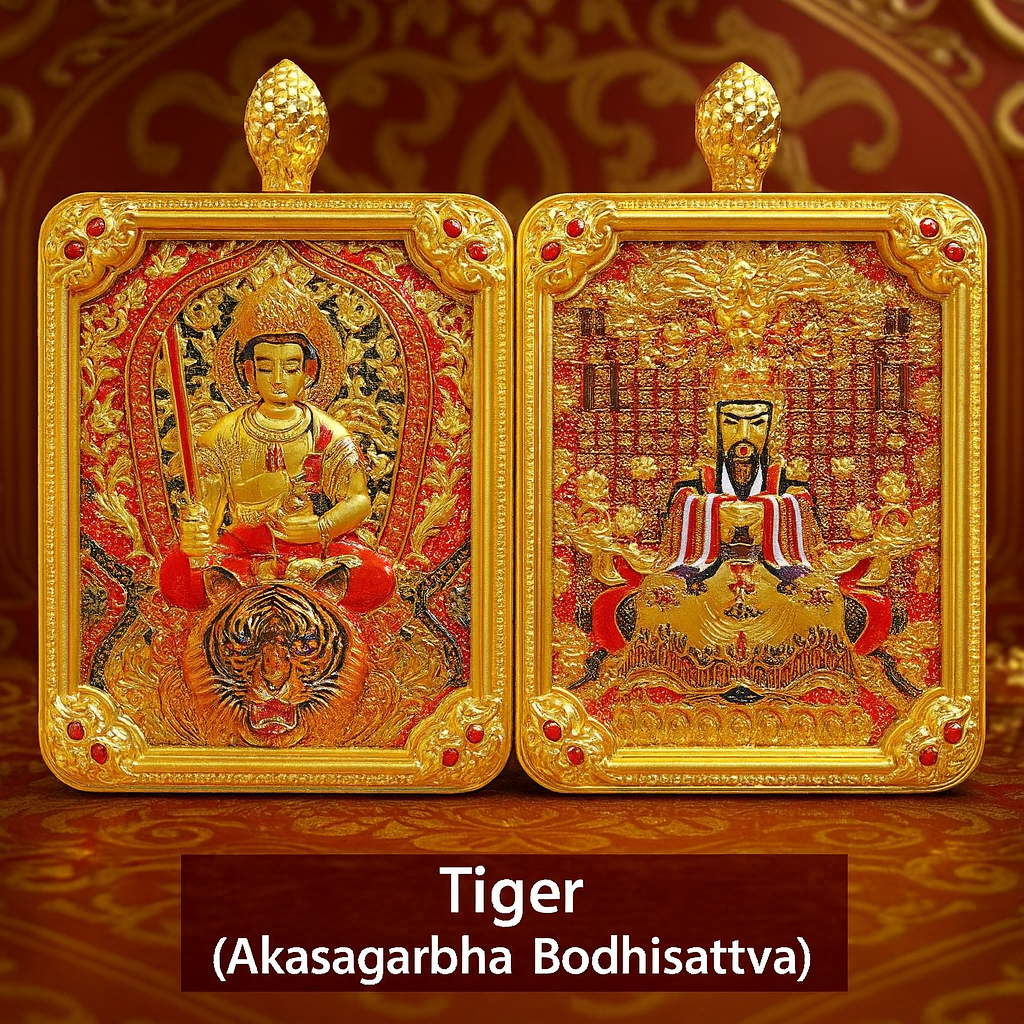 ✨ Tiger Zodiac Guardian Talisman – Handcrafted & Taoist Blessed (Akasagarbha Bodhisattva) ✨