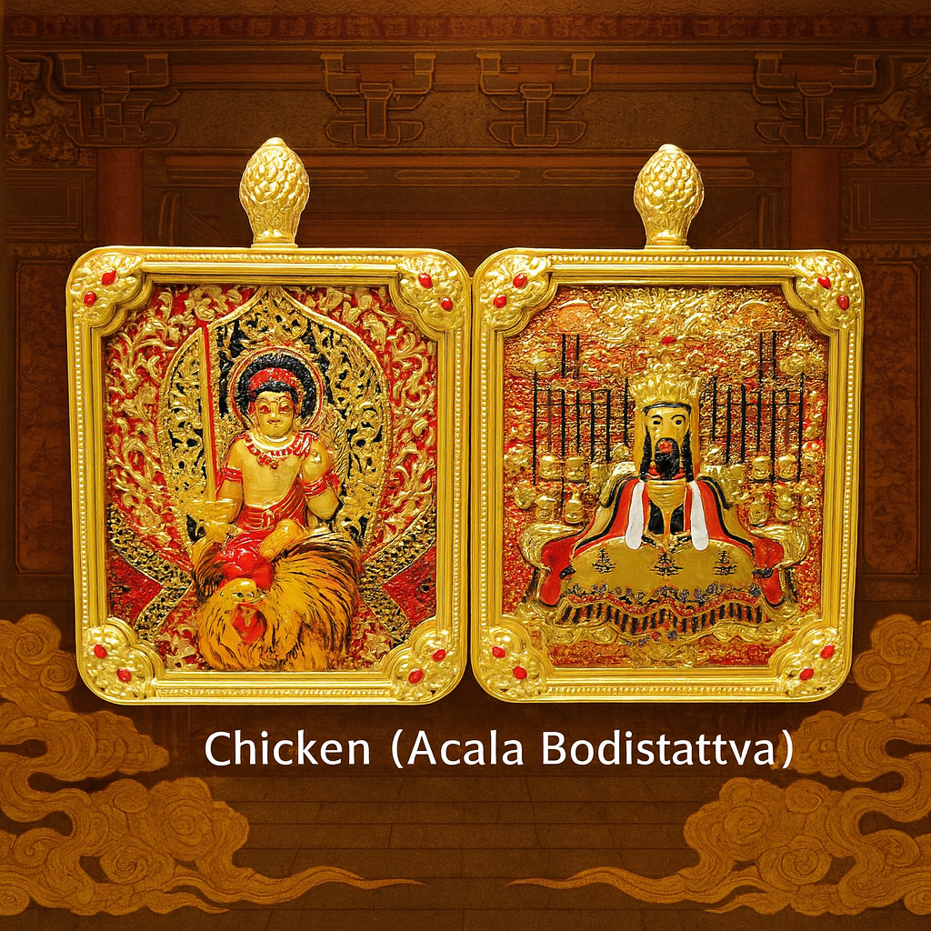 ✨ Chicken Zodiac Guardian Talisman – Handcrafted & Taoist Blessed (Acala Bodhisattva) ✨
