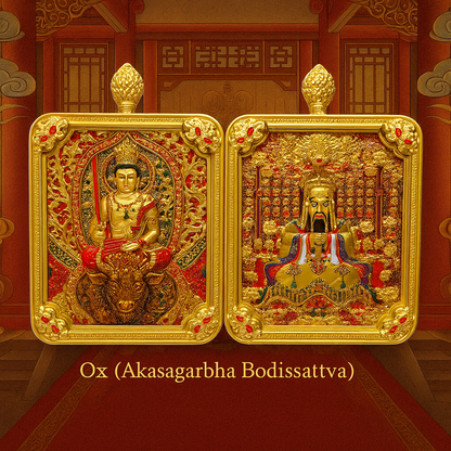 ✨ Ox Zodiac Guardian Talisman – Handcrafted & Taoist Blessed (Akasagarbha Bodhisattva) ✨