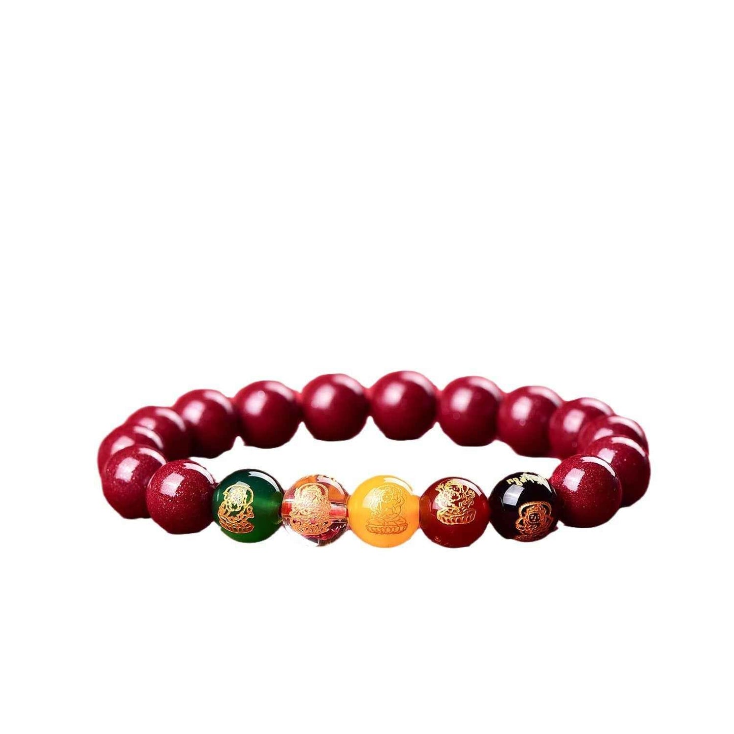 ❤️✨ Premium Cinnabar Five-Way Fortune Bracelet ✨💍 (Attract True Love &amp; Romance)