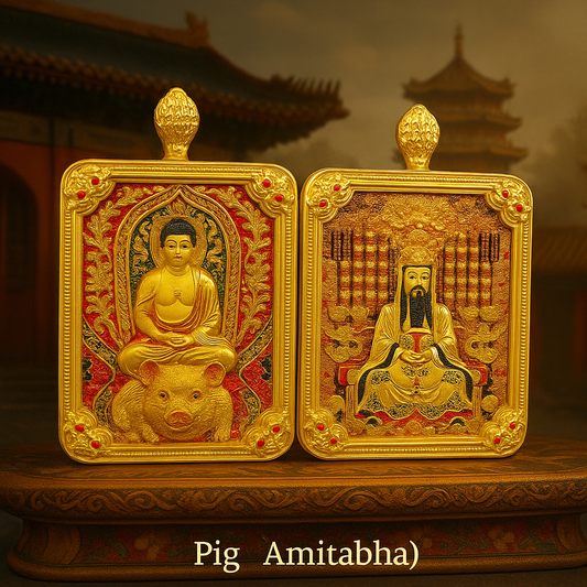 ✨ Pig Zodiac Guardian Talisman – Handcrafted & Taoist Blessed (Amitabha) ✨
