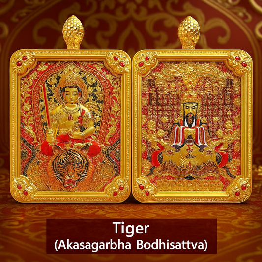 ✨ Tiger Zodiac Guardian Talisman – Handcrafted & Taoist Blessed (Akasagarbha Bodhisattva) ✨