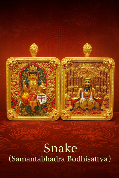 ✨ Snake Zodiac Guardian Talisman – Handcrafted & Taoist Blessed (Samantabhadra Bodhisattva) ✨