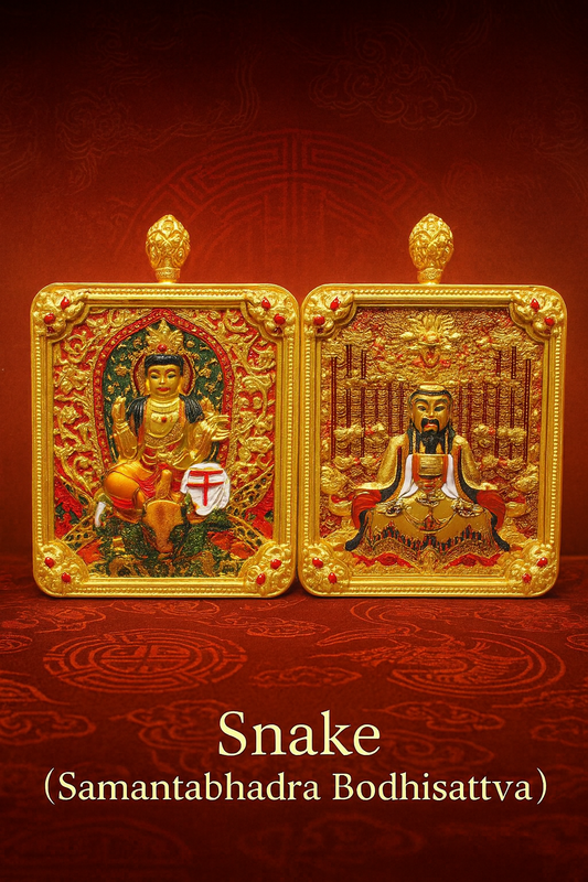 ✨ Snake Zodiac Guardian Talisman – Handcrafted & Taoist Blessed (Samantabhadra Bodhisattva) ✨
