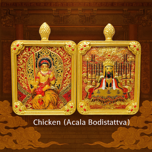 ✨ Chicken Zodiac Guardian Talisman – Handcrafted & Taoist Blessed (Acala Bodhisattva) ✨